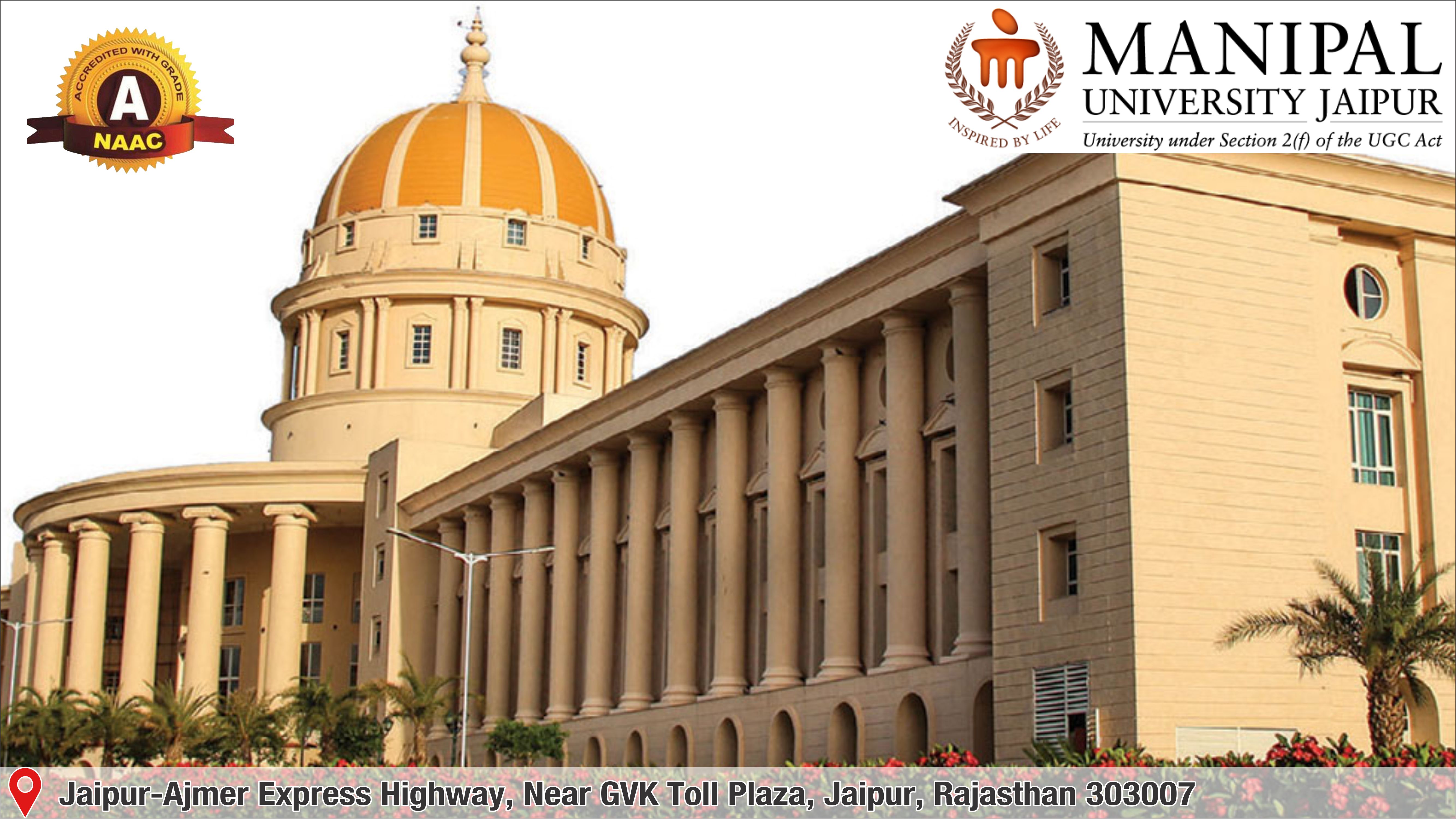 out side view of Manipal University, Jaipur